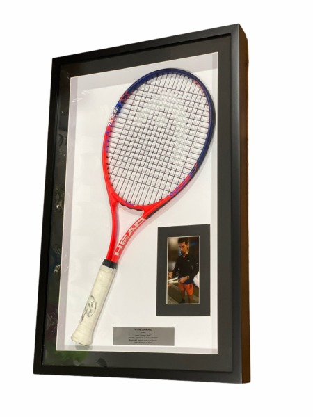 La raqueta de tenis de Novak Djokovic